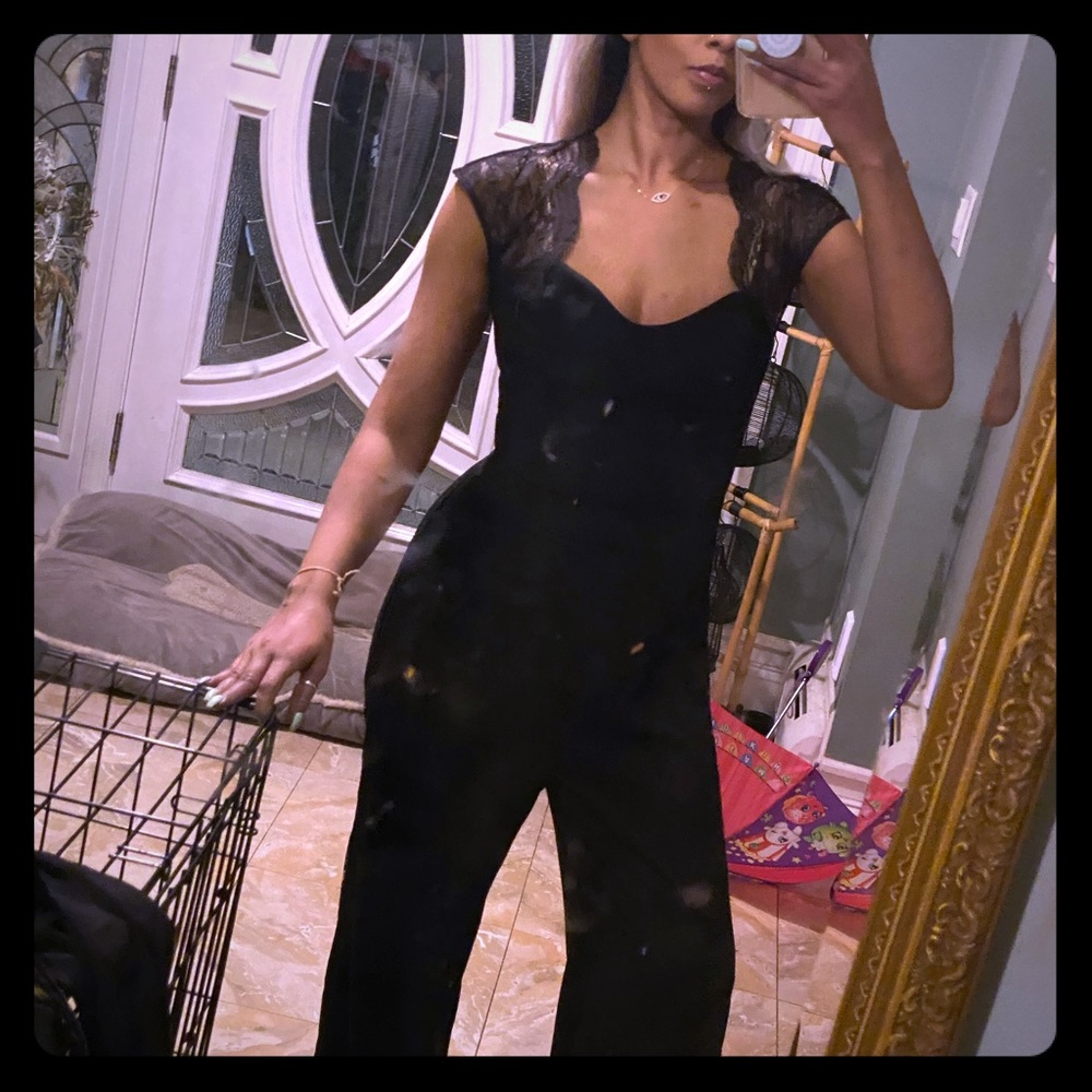 Bebe lace flair pant jumpsuit!